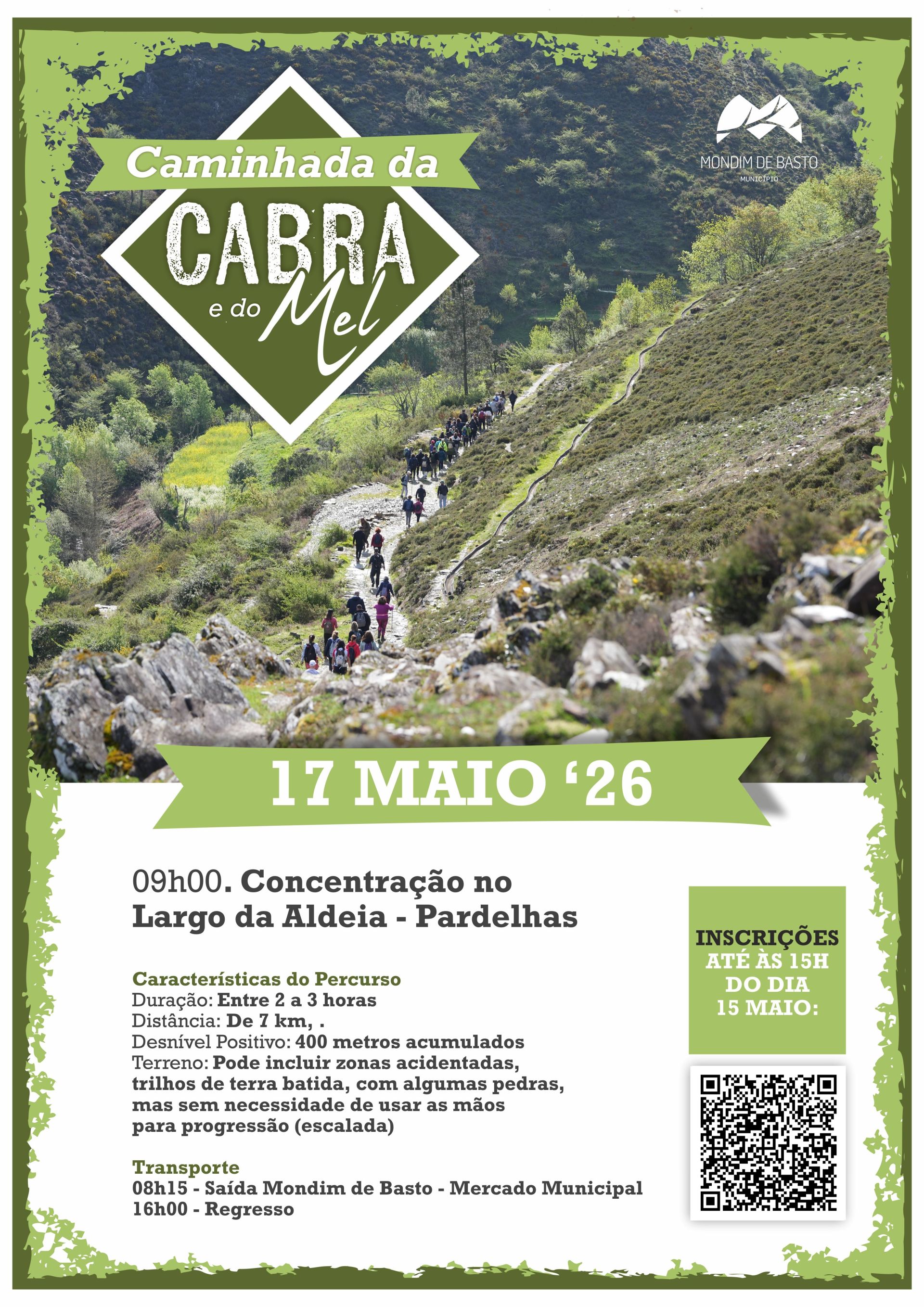 CARTAZ CAMINHADA CABRA MEL