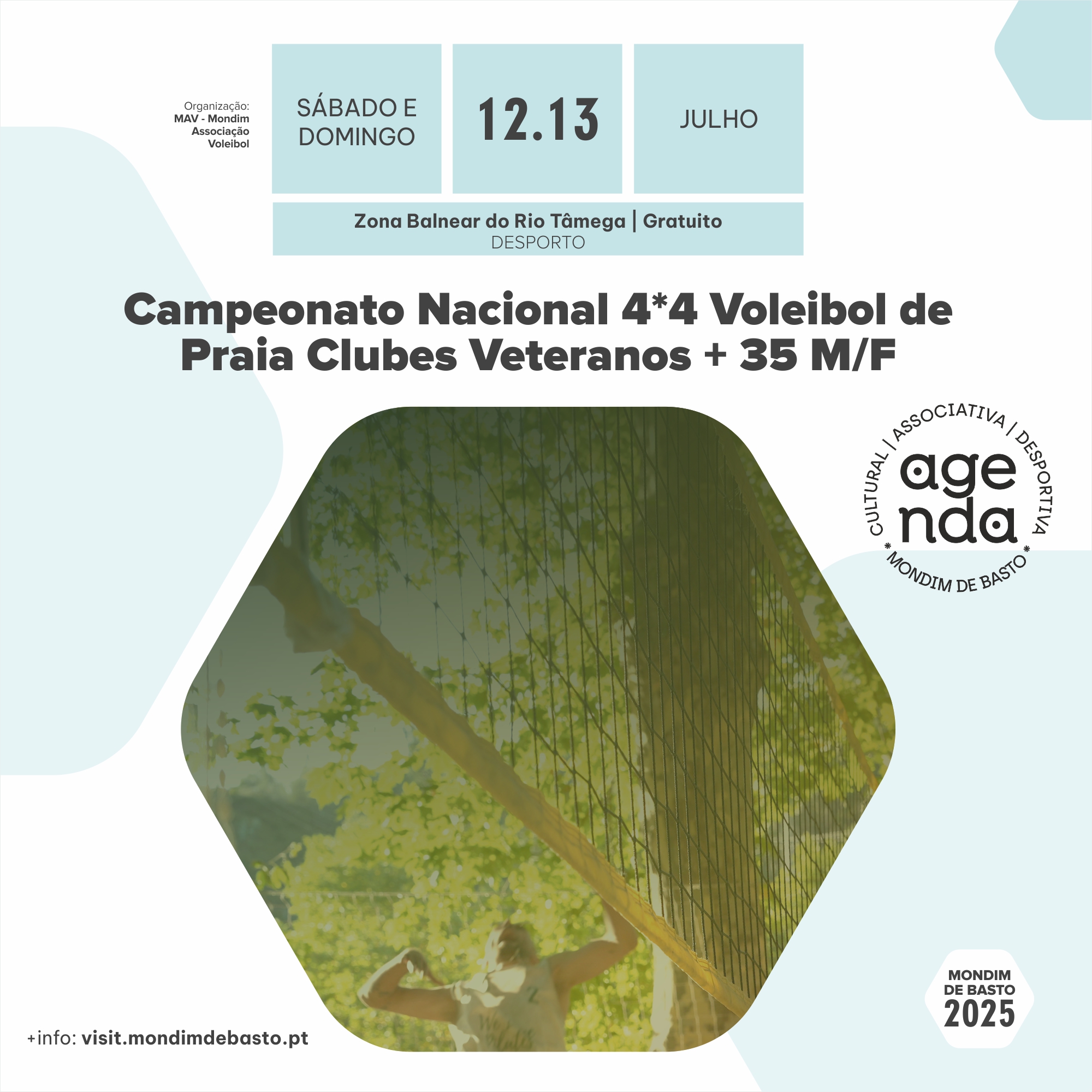 2025/07/12 e 13 | Campeonato Nacional 4x4 Voleibol de Praia - Clubes Vet. + 35M/F - MAV