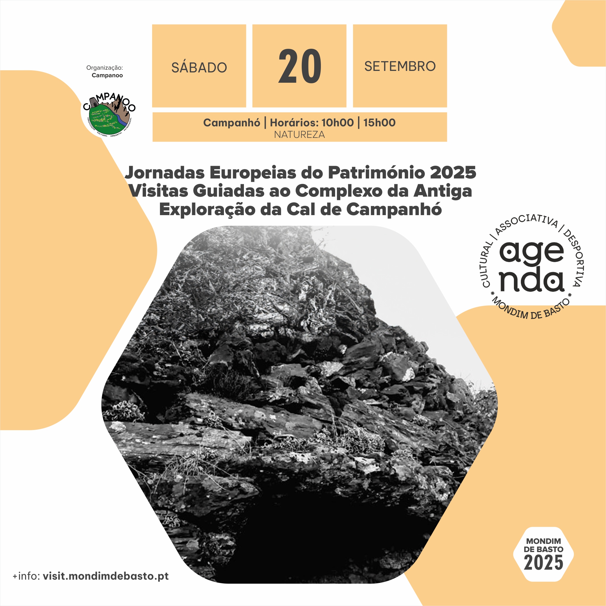 2025/09/20 | Jornadas Europeias do Património 2025 -
Visita guiada ao Complexo da antiga exploração da Cal de Campanhó