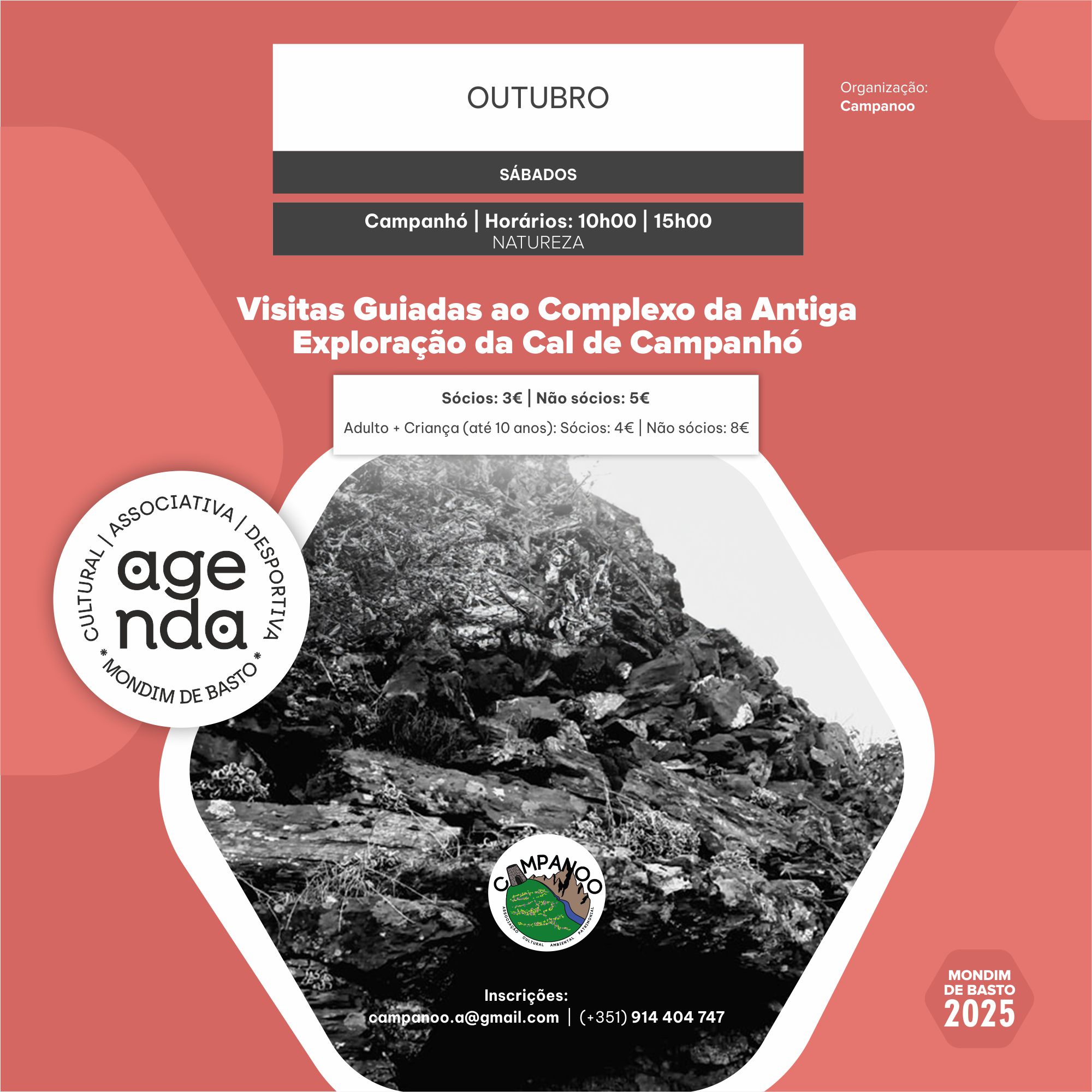 2025/10/01 | Visitas Guiadas ao Antigo Complexo da Exploração da Cal de Campanhó