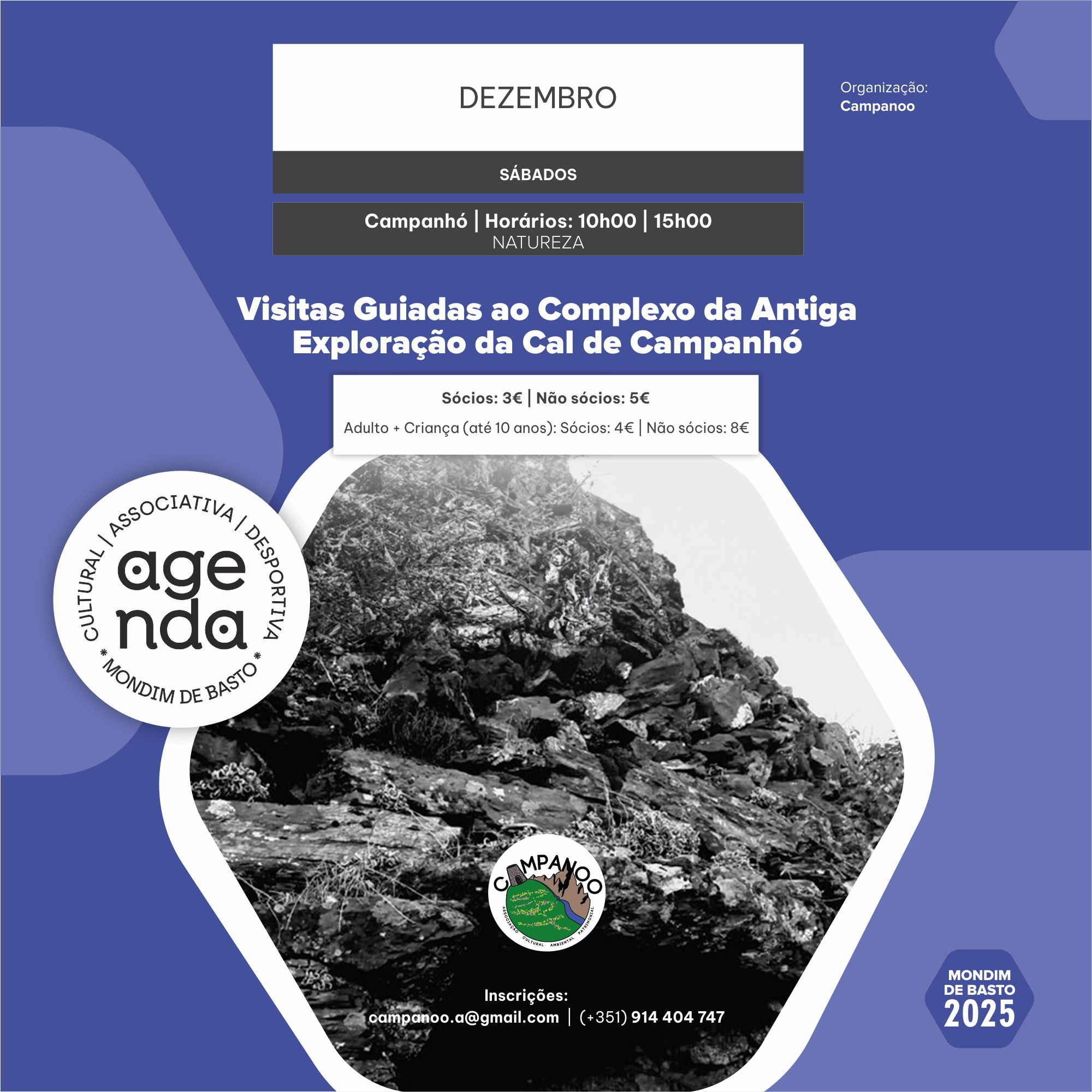 2025/12/01 | Visitas Guiadas ao Antigo Complexo da Exploração da Cal de Campanhó
