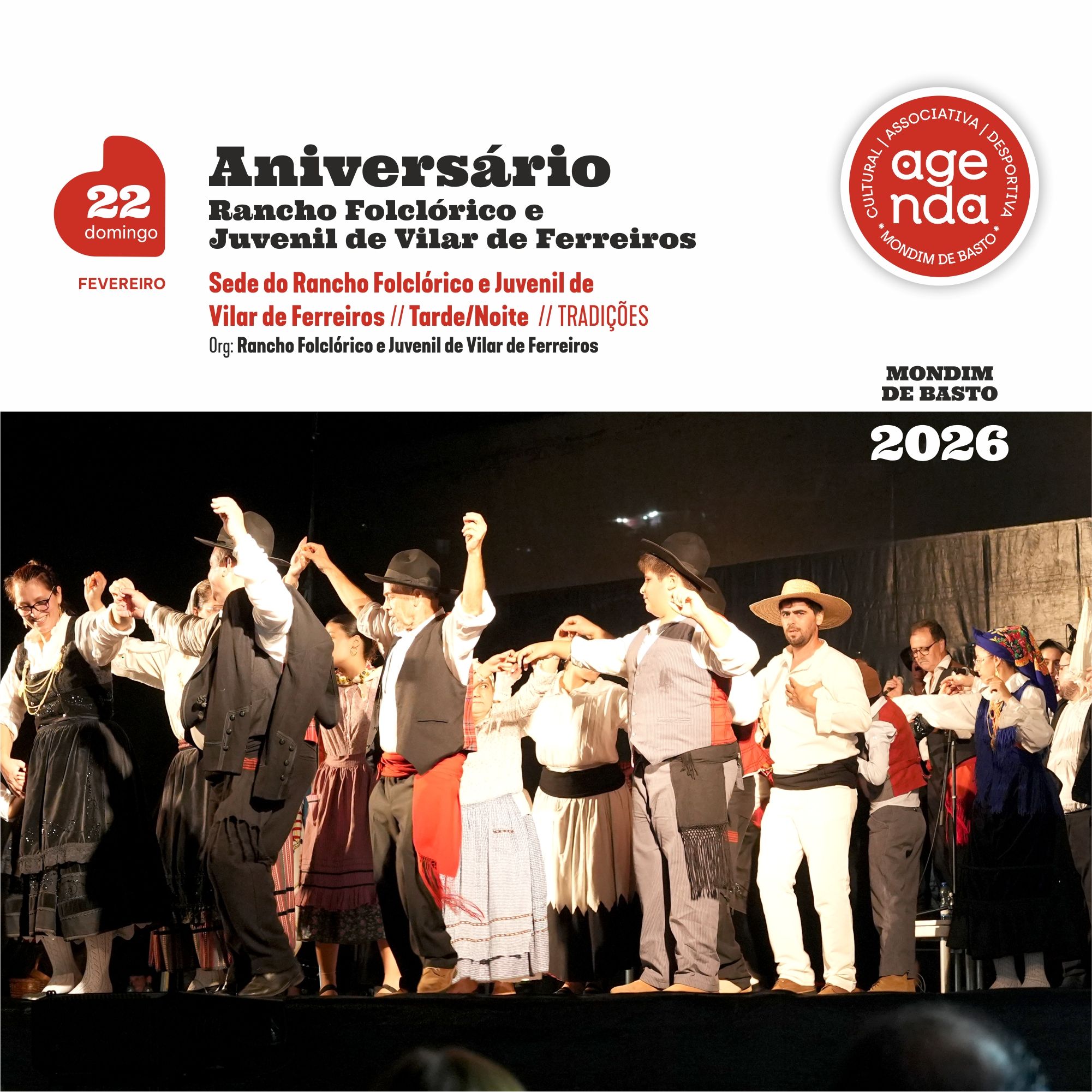2026/02/19 | Aniversário do Rancho Folclórico e Juvenil de Vilar de Ferreiros