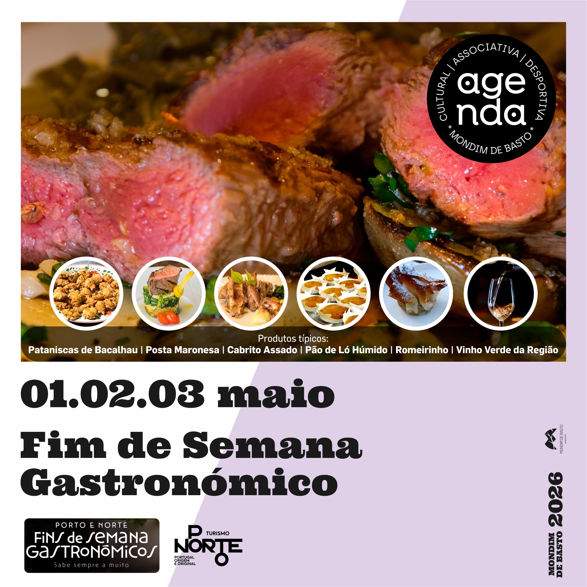 2026/05/01 | 1, 2 e 3 de maio - Fim de Semana Gastronómico